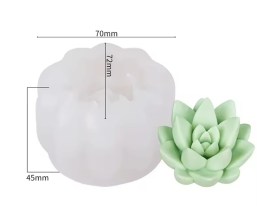 Molde silicona suculenta grande